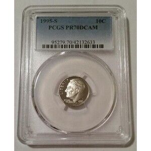 1995 S Clad Roosevelt Dime Proof PR70 DCAM PCGS
